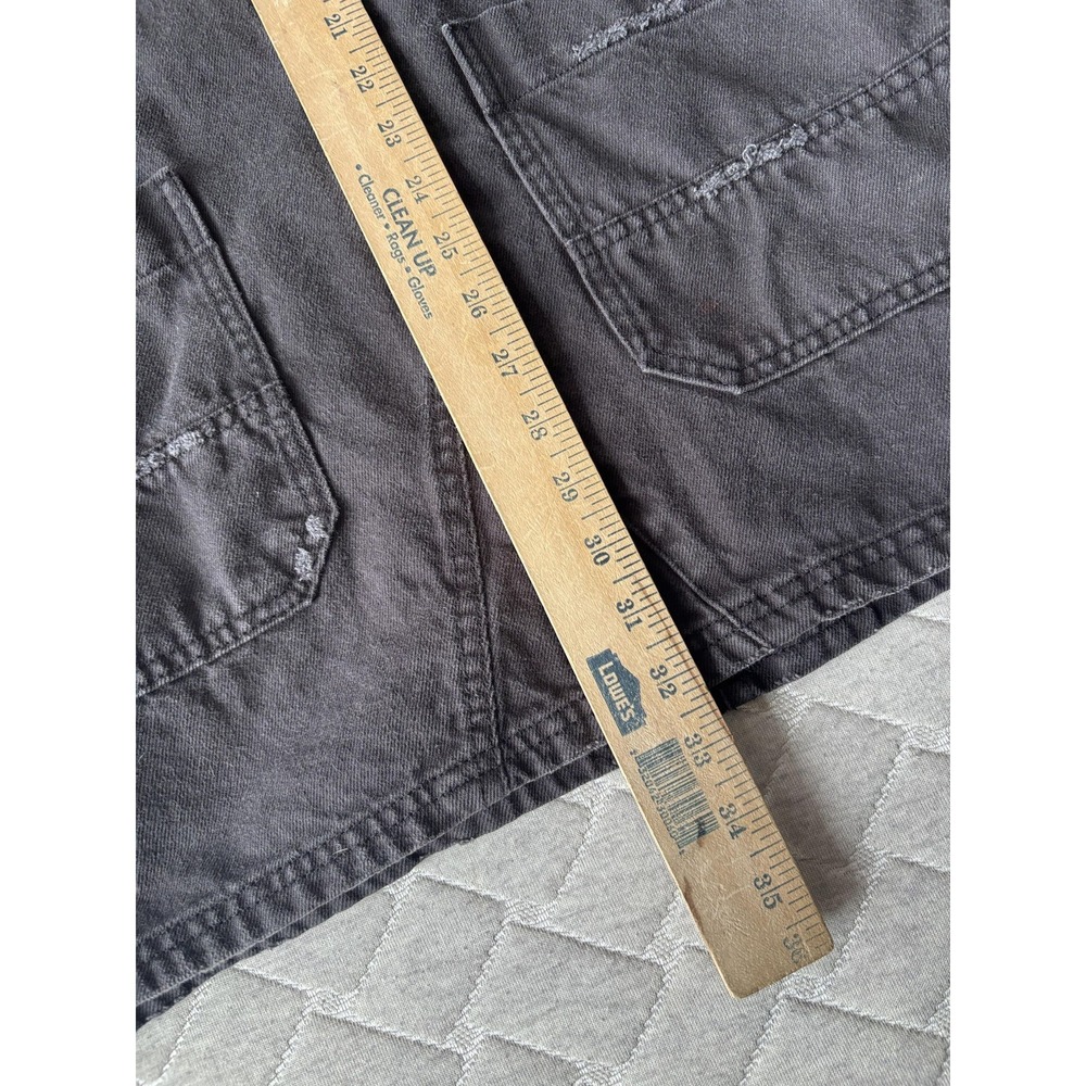 We The Free Overall Dress Womens Small Black Denim Utility Pinafore Mini Pockets - Picture 6 of 7